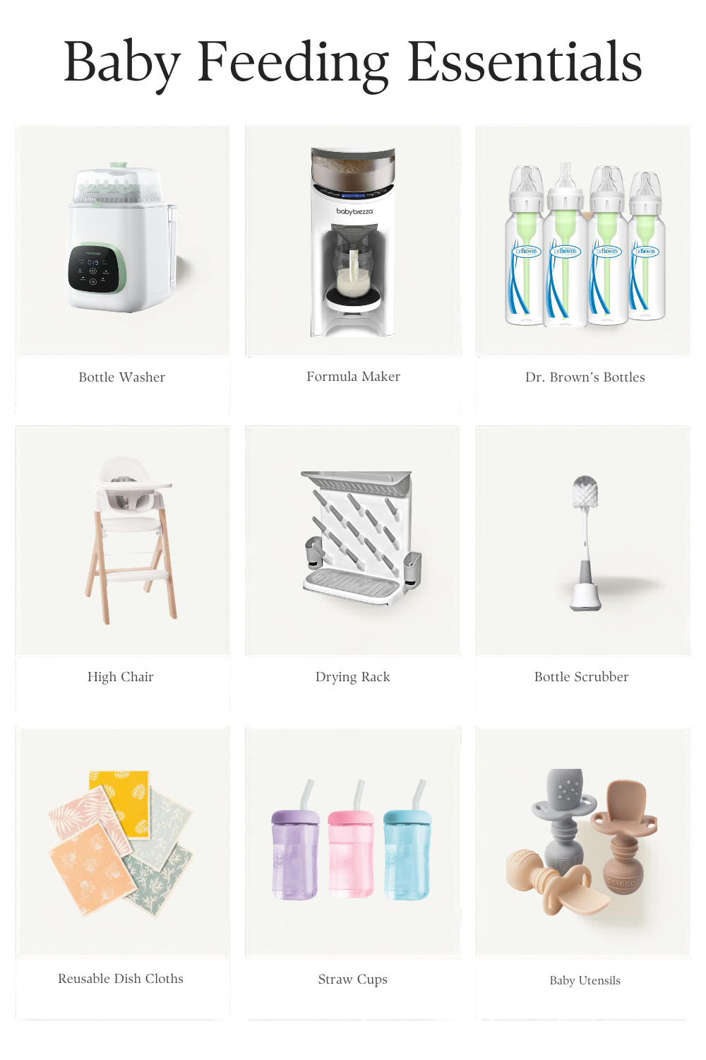 Minimalist Baby Feeding Essentials Pins