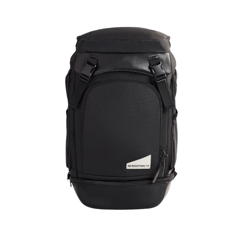 No Reception Club Getaway diaper bag backpack in black