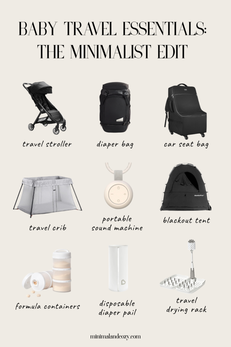 travel with a baby essentials from a minimalist