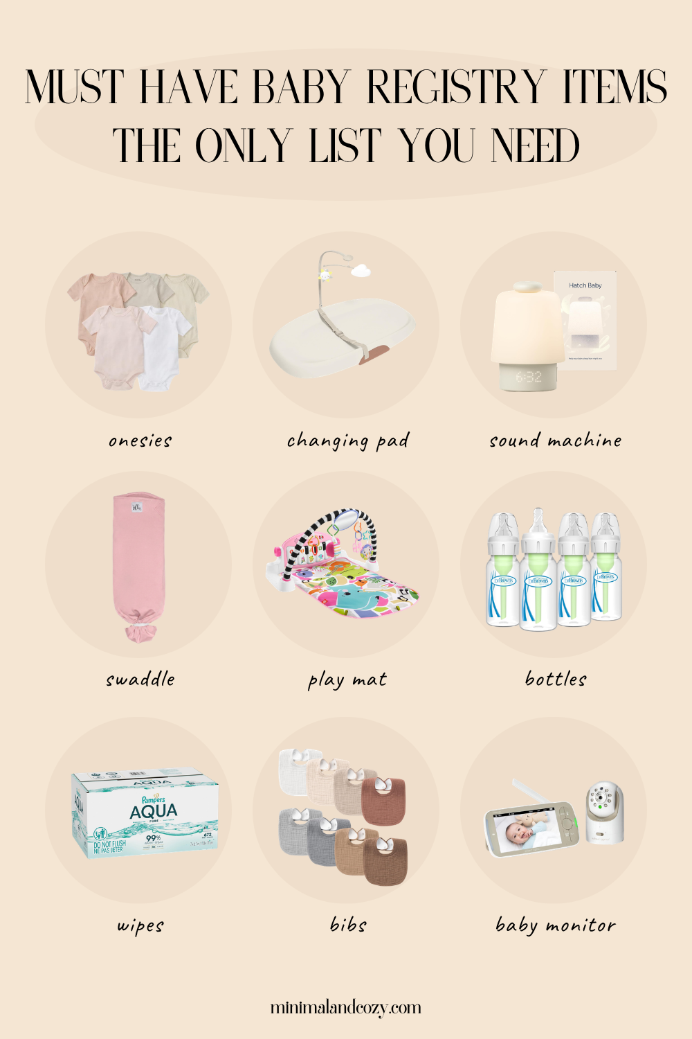 minimalist baby registry must haves