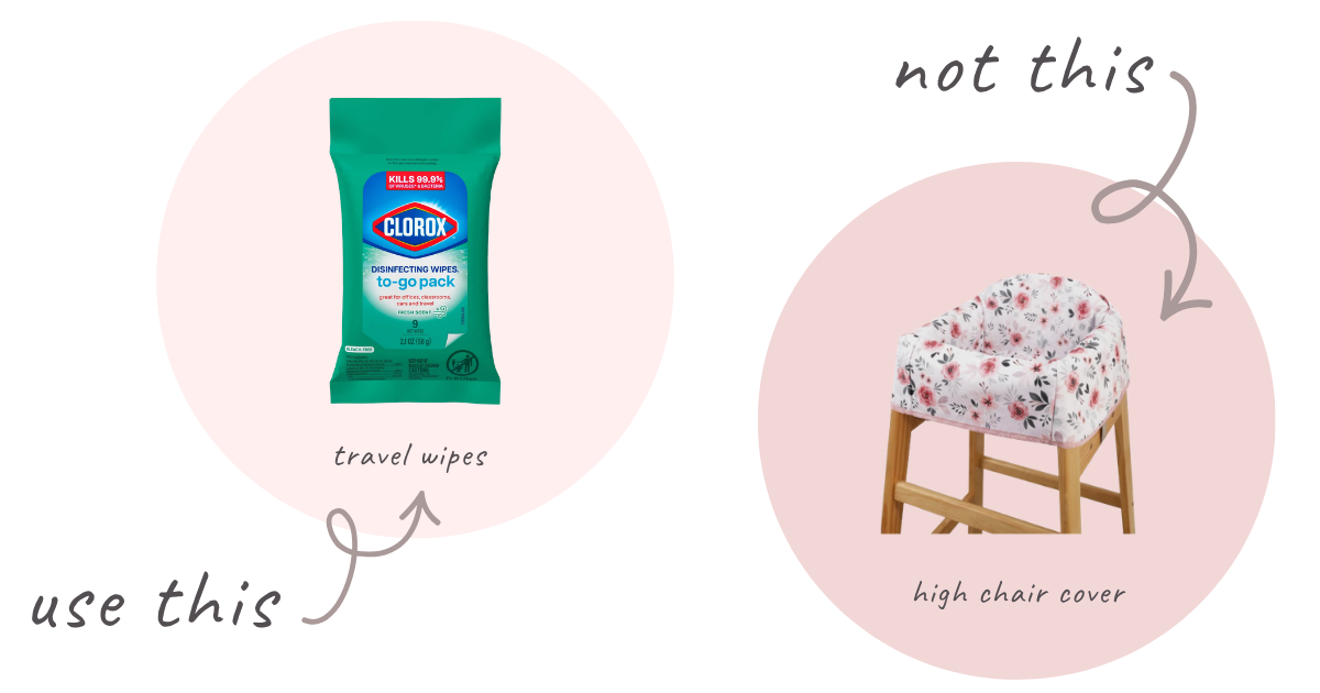 clorox wipes vs high chair cover