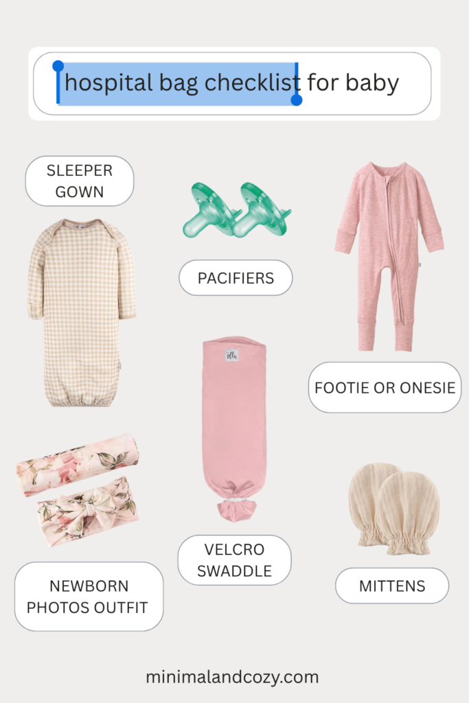 hospital bag checklist for baby