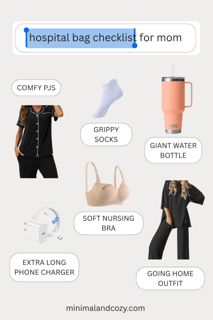 hospital bag checklist for mom
