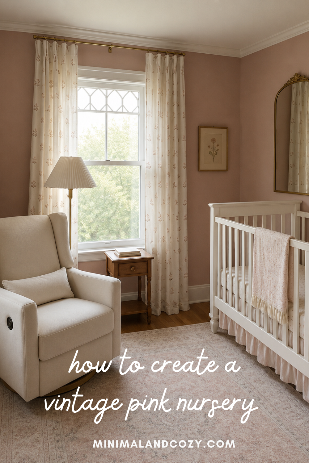 How to Create a Small Vintage Pink Nursery